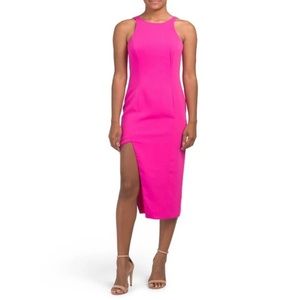 Jay Godfrey Pink Midi Slit Dress Size 6 NWT New
